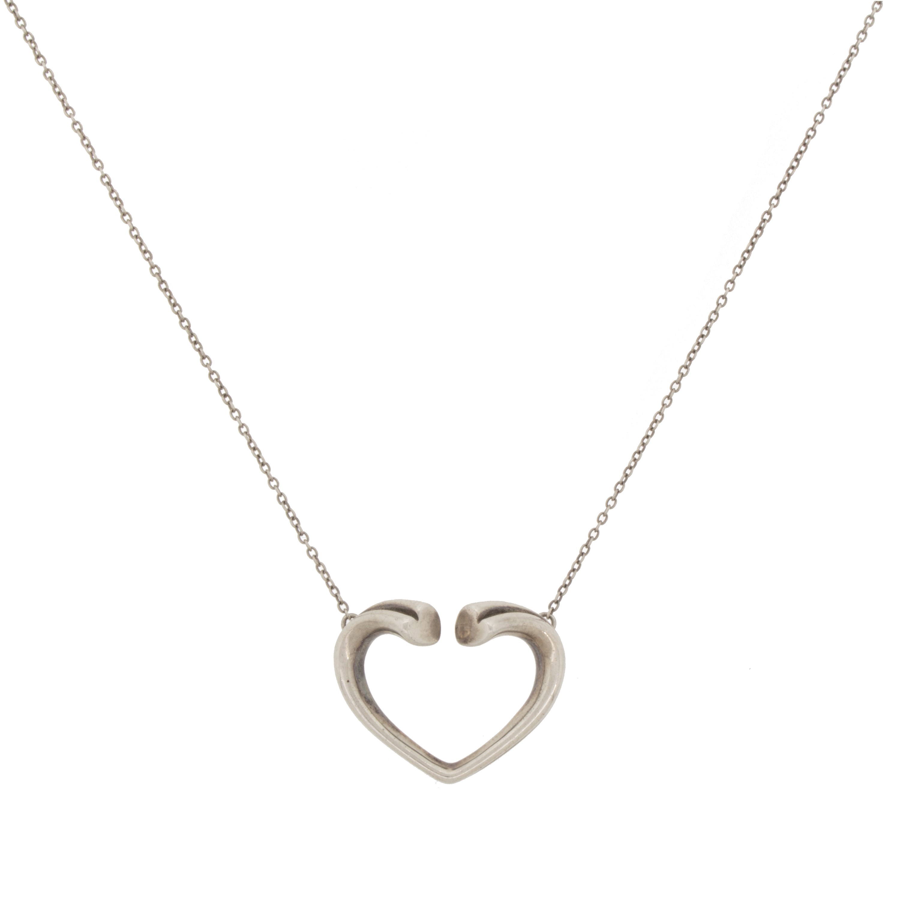 Authentic Tiffany & Co Sterling Silver Heart Paloma Picasso Necklace ...